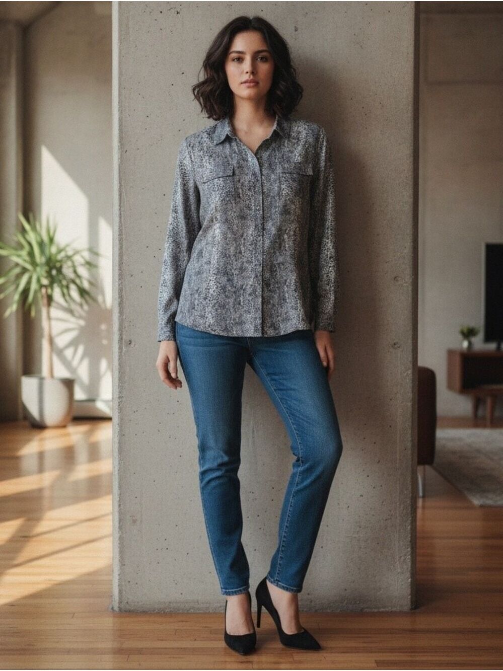 Calvin Klein Blouse Long Sleeve XL - Picture 6 of 6